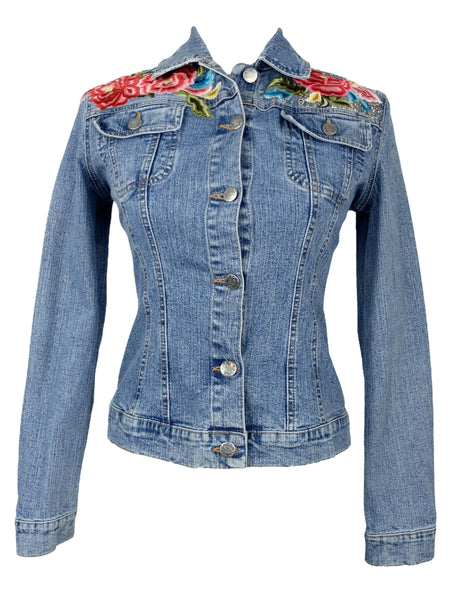 Y2K archive embroidery jean jacket L 平成 2FEA2C7F-B162-417B-8564-
