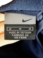 Vintage 2000s Y2K Nike Men’s Branded Streetwear Hooded Solid Dark Navy Blue Zip Up Winter Down Feather Puffer Jacket | Men’s Size M