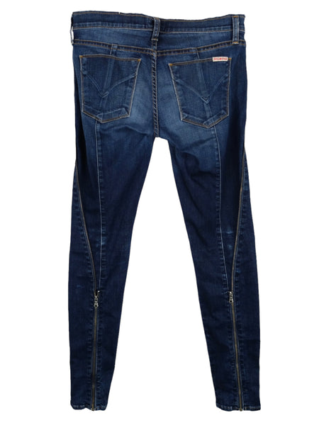 Vintage 2000s Y2K Hudson Designer Twee Style Dark Blue Wash Slim