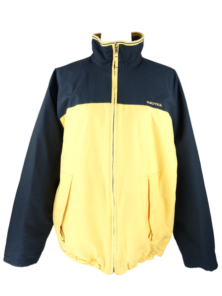 Nautica blue and yellow jacket best sale