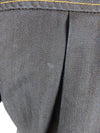 Vintage 2000s Y2K Preppy Bohemian Dark Wash Denim Collared Button Down Half Ruffled Sleeve Jean Mini Dress | Size S
