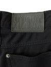 Vintage 2000s Y2K Sportmax Minimalist Basic Solid Black Straight Leg Cigarette Style Trouser Pant Jeans | 28 Inch Waist