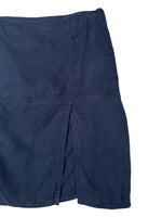 Vintage 2000s Y2K Moschino Preppy Minimalist Navy Blue Low Rise Skirt With Side Slit | Size S