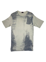 Vintage 2000s DIESEL Men’s Grey & Blue Short Sleeve Abstract Acid Wash Graphic T-Shirt | Men's Size L