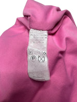 Vintage 2000s Y2K Bubblegum Pink Mesh Asymmetrical Fitted Ruched Tank Mini Party Dress | Size XS