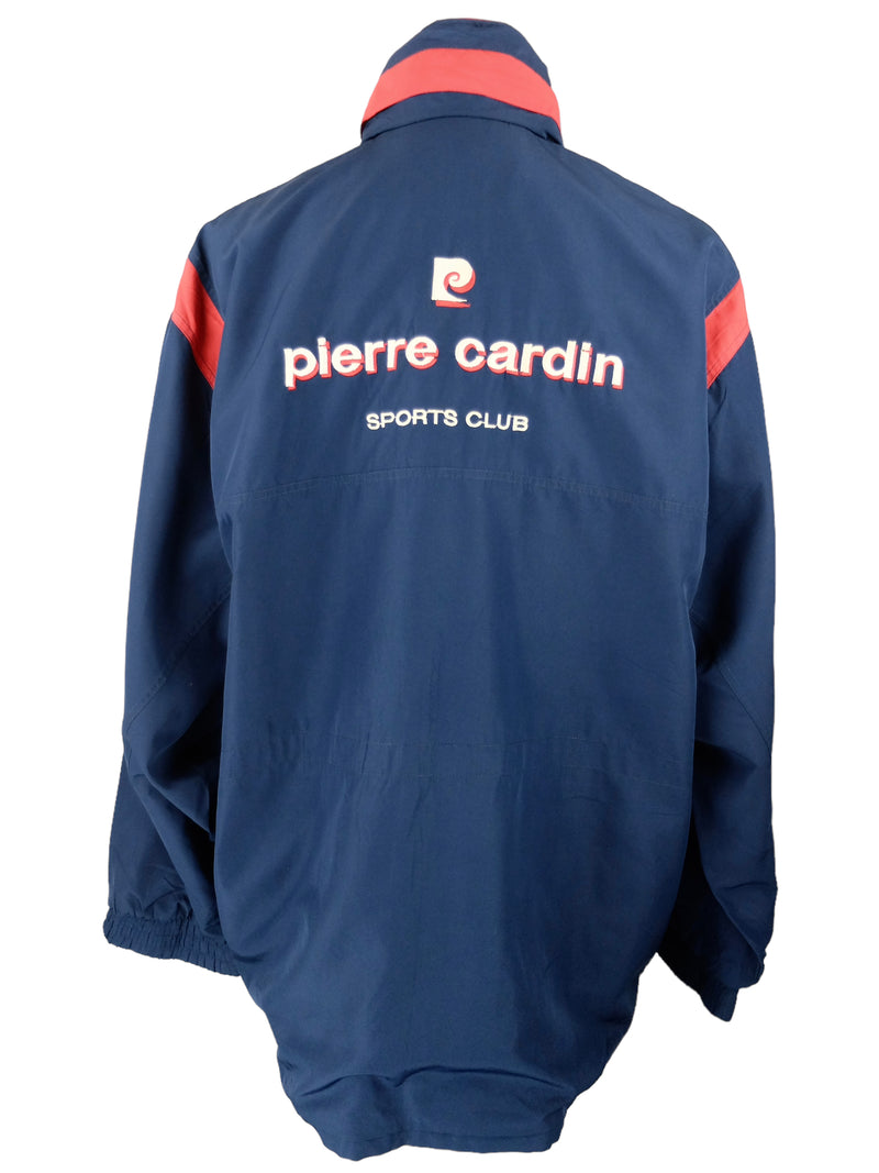 Vintage 90s Y2K Pierre Cardin Sports Club Streetwear Athletic Style High Roll Neck Windbreaker Shell Track Jacket | Men’s Size 3XL