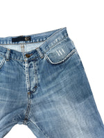 Vintage 2000s Y2K Just Cavalli Mid-Rise Blue Light Wash Denim Straight Leg Jeans | 30 Inch Waist