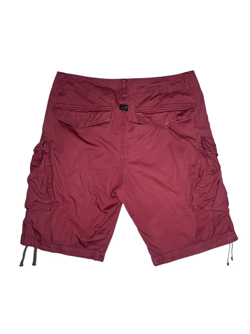 Vintage 2000s Men’s G-STAR RAW Burgundy Red Baggy Cargo Bermuda Shorts | Size L