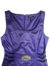 Vintage 2000s Y2K Rocco Barocco Bright Purple Formal Knee Length Sleeveless Dress with Buckle Detail | Size M