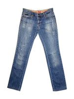 Vintage 2000s DOLCE & GABBANA Low Rise Slim Fit Denim Jeans With Distressed Details | Size S-M