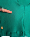 Vintage 2000s Y2K Fiorucci Teal Basic Sleeveless Scoop Neck Spandex Tank Top | Size M