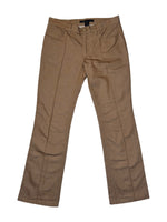 Vintage 2000s Marc Jacobs Tan Denim Mid-Rise Slim Fit Straight Leg Trousers | 30 Inch Waist