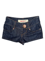Vintage 2000s MISS SIXTY Low Rise Dark Wash Denim Booty Shorts | Size XS