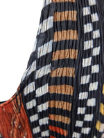 Vintage 2000s Y2K Bohemian Hippie Abstract Checkered Print Layered Sleeveless Midi Maxi Dress | Size M