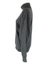 Vintage 90s Y2K Minimalist Solid Basic Grey Wool Roll Turtleneck Pullover Sweater Jumper | Size M
