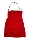 Vintage 2000s Miss Sixty Subversive Red Halter Fitted Mini Dress With Removable Strap | Size M