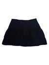 Vintage 90s Y2K Italian Basic Black Low Rise Layered Ruffled Micro Mini Skirt | Size XS