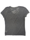 Vintage 2000s Y2K Emporio Armani Grey & Gold Sparkle Metallic Short Sleeve Scoop Neck T-Shirt  | Size M