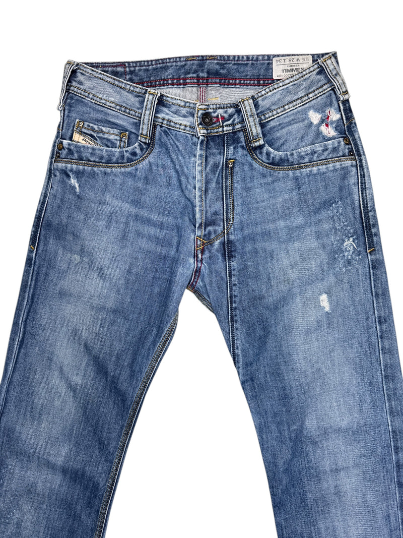 Vintage 2000s DIESEL Distressed Mid-Rise Blue Medium Wash Denim