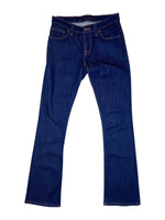 Vintage 2000s NUDIE Blue Denim Dark Wash Slim Fit Bootcut Jeans | 27 Inch Waist