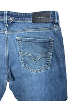 Vintage 2000s Y2K Diesel Men's Straight Leg Blue Denim Jeans | 34 Inch Waist