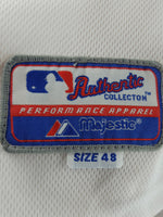 Vintage 2000s Y2K LA Dodgers Kershaw Number 22 Half Sleeve Button Down White & Blue Baseball Jersey | Men’s Size 3XL