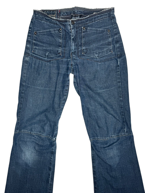 Vintage 2000s Y2K Marithé + François Girbaud Blue Denim Bootcut Jeans | 26 Inch Waist