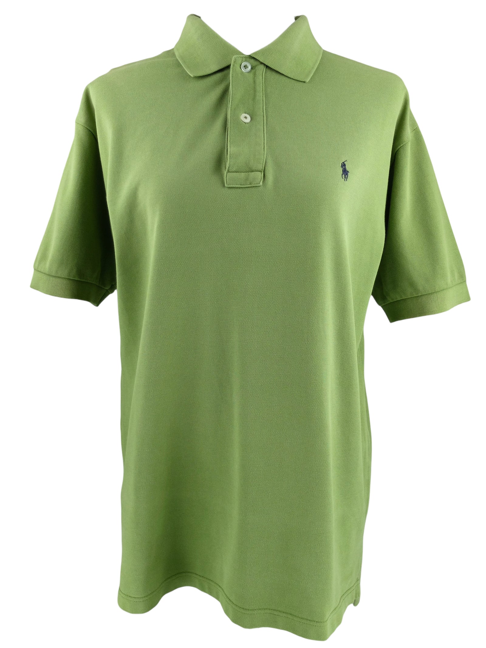 Vintage 90s Y2K Polo Ralph Lauren Streetwear Green 1/4 Button Up Collared Short Sleeve Polo Shirt | Men’s Size S