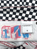 Tiger of Sweden Low Rise Black & White Checkered Micro Mini Denim Skirt | Size M