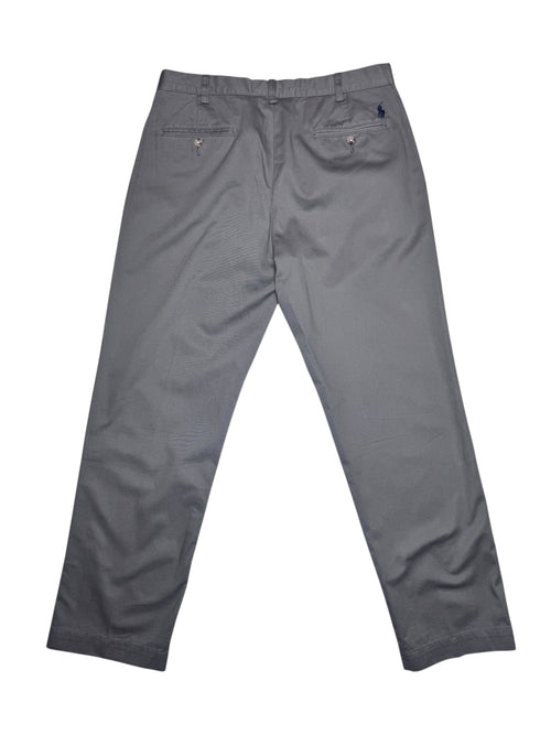 Vintage 2000s Men's POLO RALPH LAUREN Grey Cotton Chino Trousers | 34 Inch Waist