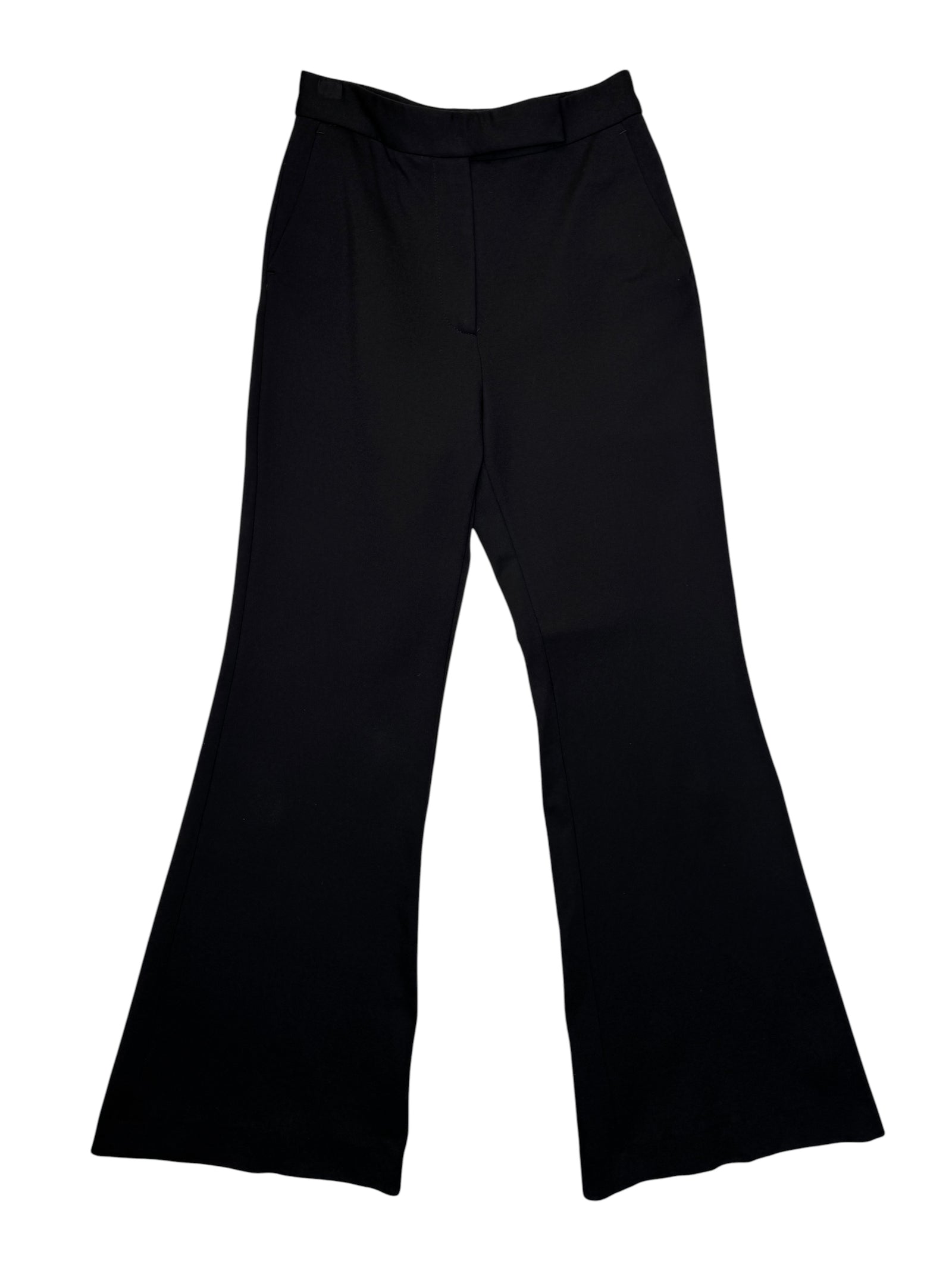 SANDRO Black High Rise Flared Dress Pant Trousers | Size XS
