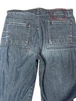 Vintage 2000s Y2K Marithé + François Girbaud Blue Denim Bootcut Jeans | 26 Inch Waist