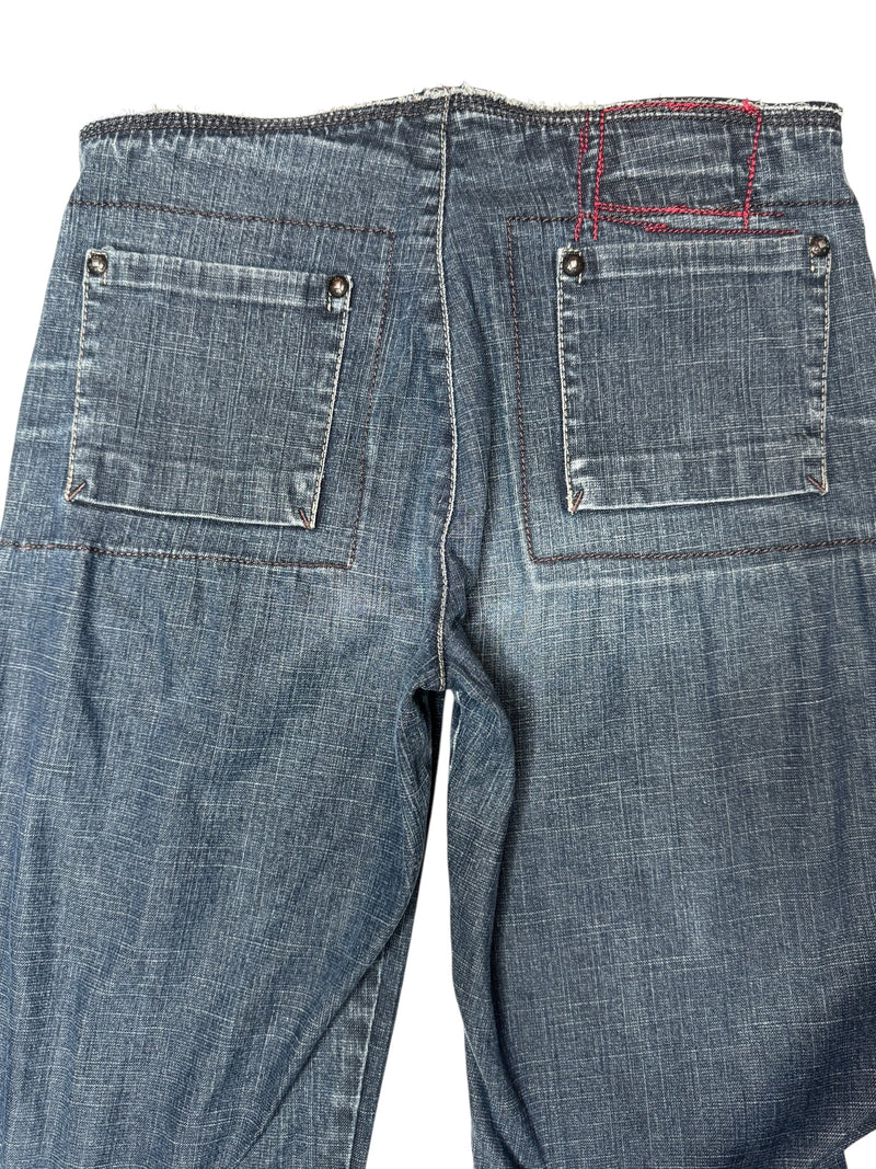 Vintage 2000s Y2K Marithé + François Girbaud Blue Denim Bootcut Jeans | 26 Inch Waist