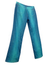 Vintage 2000s Y2K Roberto Cavalli Teal Metallic Glitter Straight Leg Jeans | 33 Inch Waist