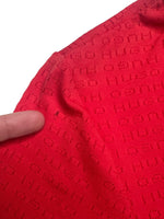 Vintage 2000s Y2K Hugo Boss Red Laser Cut Logo Short Sleeve T-Shirt | Size M