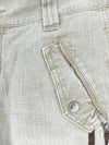 Vintage 2000s Y2K Preppy Utility Taupe Grey Cargo Style Jeans with Side Stripes & Military Patch Detail | 31 Inch Waist