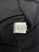 Vintage 2000s Y2K Blumarine Black Cropped Long Sleeve Bolero Style Lace Trim Blouse with Rhinestone Detail | Size M-L