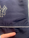 Vintage 90s Men’s New York Yankees Streetwear Athletic Sports Utility Dark Navy Blue Nylon Zip Up & Snap Button Down Windbreaker Shell Jacket | Men’s Size M
