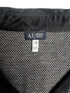 Vintage 2000s Y2K Armani Jeans V-Neck Button Down Black 3/4 Sleeve Blouse | Size L