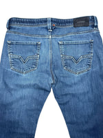 Vintage 2000s Y2K Diesel Men's Straight Leg Blue Denim Jeans | 34 Inch Waist