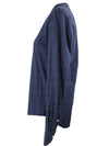 Vintage 2000s Y2K Replay Regular Fit Navy Blue Pinstripe Collarless Long Sleeve Button Up Dress Shirt
