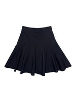 Vintage 2010s FAYÇAL AMOR PLEIN SUD Black High Rise A-Line Skater Circle Stretch Mini Skirt | Size S