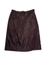 Vintage 2000s PRADA Brown High Waisted Nylon Midi Skirt | Size L