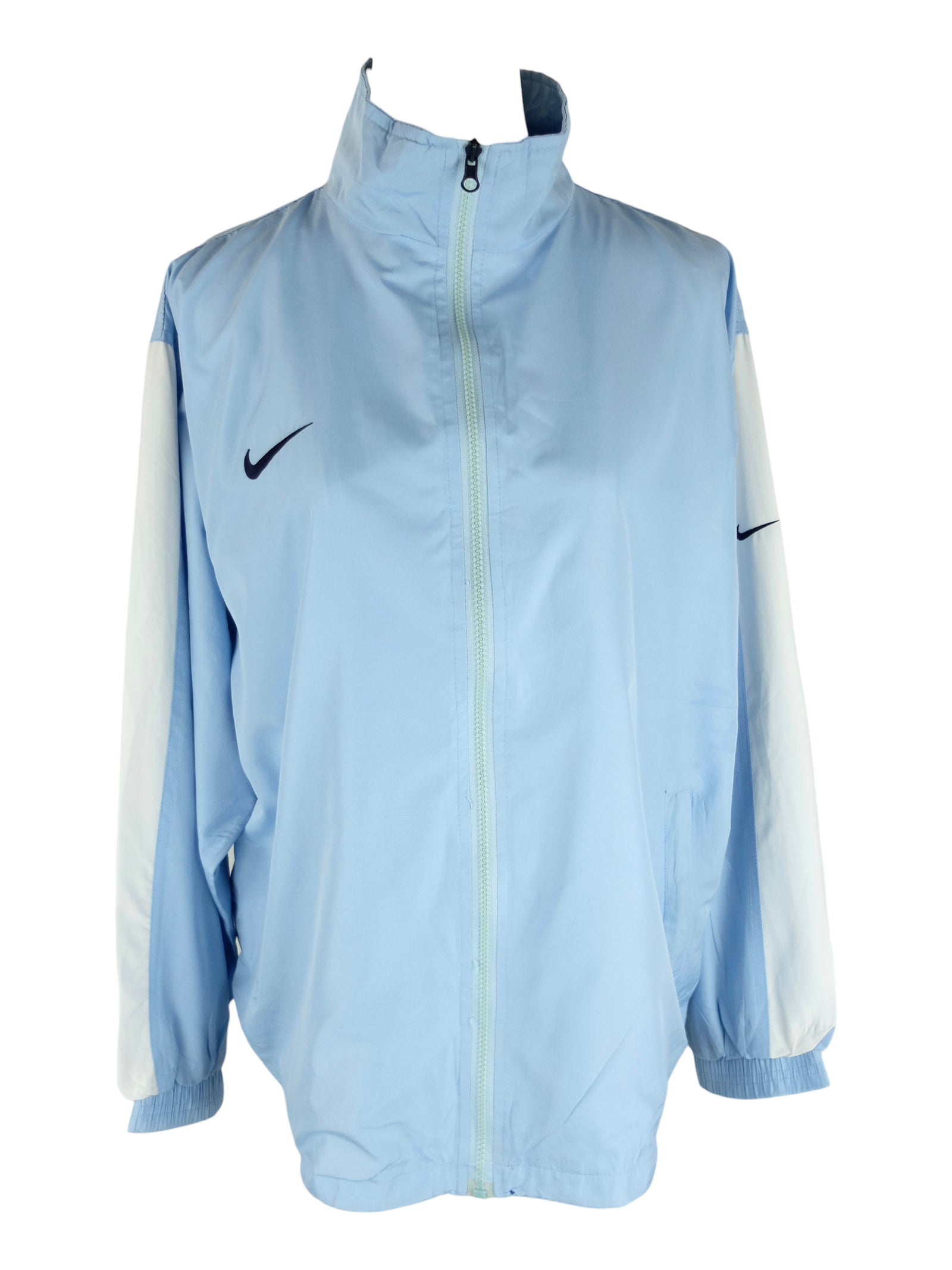 Vintage 90s Y2K Nike Streetwear Pastel Baby Blue Windbreaker Shell