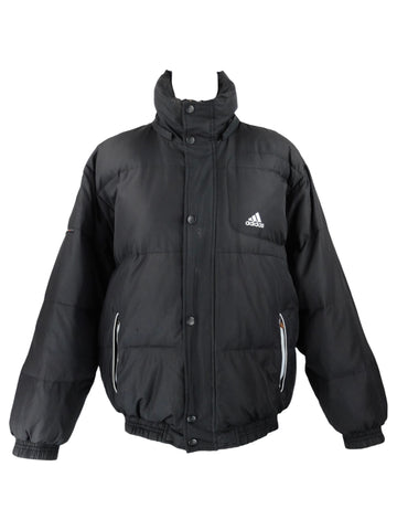 Vintage 2000s Y2K Streetwear Sportswear Adidas Solid Black Snap