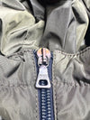 Vintage 2000s Y2K Prada Subversive Gorpcore Wool & Nylon Moss Green Double Zip Up Hooded Knit Sweater | Women’s Size M