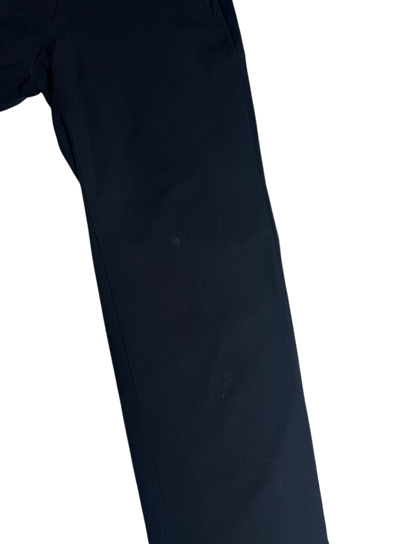2010s Margiela MM1 Minimalist Basic Black Mid-High Rise Slim Fit Cigarette Trousers | 27 Inch Waist