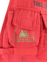 Vintage 90s Rare Korean Gorpcore Bright Red Zip Up Utility Vest with Pockets | Men’s Size XL-XXL