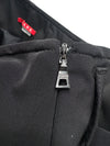 Vintage 2000s Y2K Prada Low Rise Solid Black Straight Silhouette Midi Skirt | Size S-M