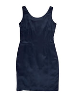 Vintage 90s VALENTINO Silk Blue Sleeveless Midi Dress | Size M